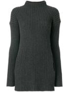 Kristensen Du Nord Funnel Neck Tunic Sweater - Grey