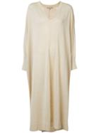 Vanessa Bruno Long Sleeve Kaftan, Women's, Size: Medium, Nude/neutrals, Linen/flax/polyamide