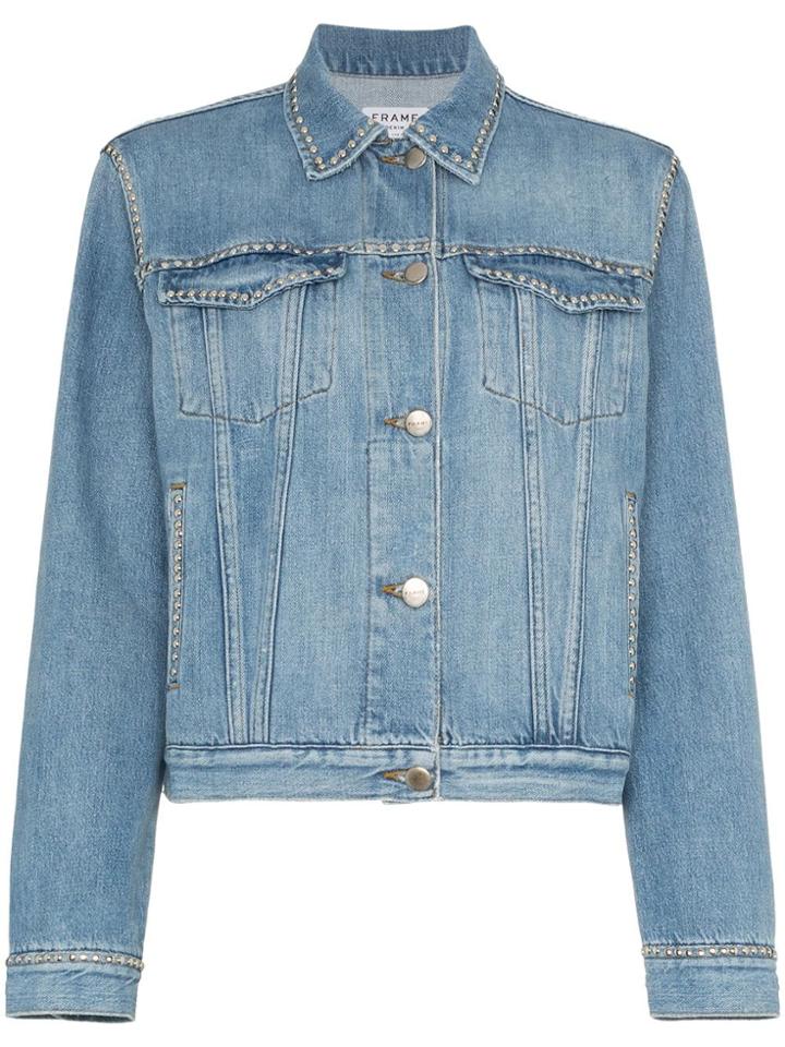 Frame Blue Long Sleeve Denim Jacket