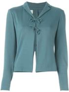 Romeo Gigli Vintage Tied Jersey Jacket, Women's, Size: 40, Blue