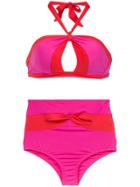 Amir Slama High Waist Bikini Set - Pink
