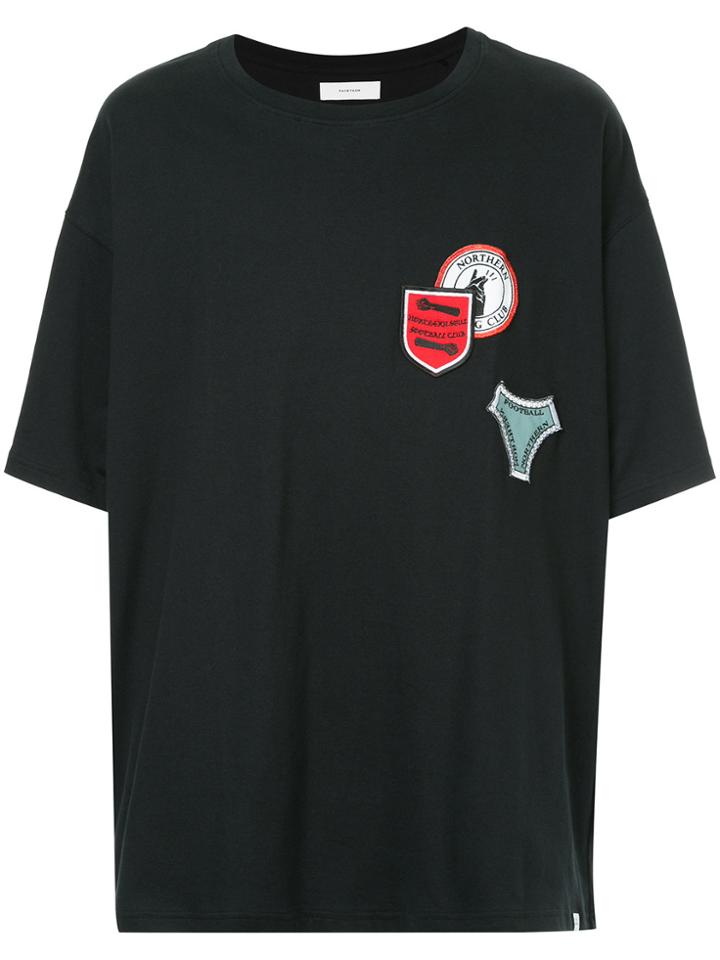 Facetasm Loose Fit Patch T-shirt - Black