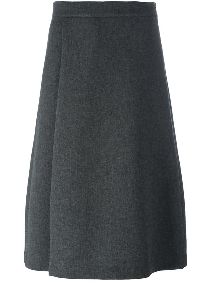 P.a.r.o.s.h. A-line Mid-length Skirt, Women's, Size: Xs, Grey, Viscose/wool