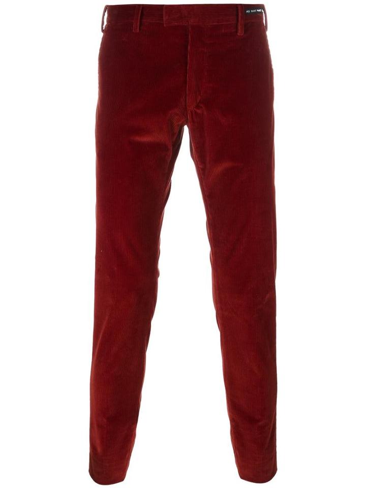 Pt01 Skinny Trousers, Men's, Size: 48, Red, Cotton/spandex/elastane