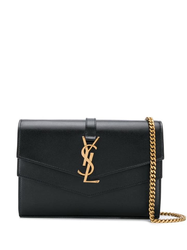 Saint Laurent Casandra Monogram Cross-body Bag - Black