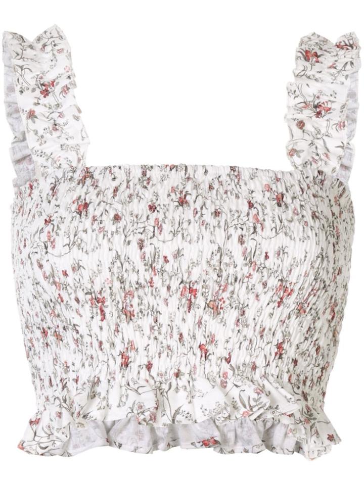 Sir. Haisley Ruched Crop Top - White