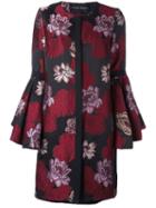 Christian Pellizzari Ruched Embroidered Floral Cape