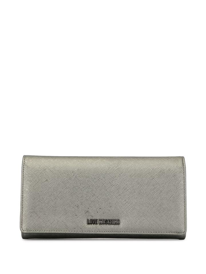 Love Moschino Textured Wallet - Silver