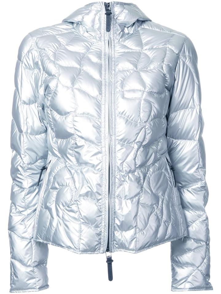 Kru Metallic (grey) Hooded Puffer Jacket, Women's, Size: Large, Polyester
