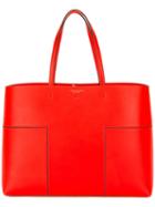 Tory Burch Interior Pouch Tote, Women's, Red, Leather