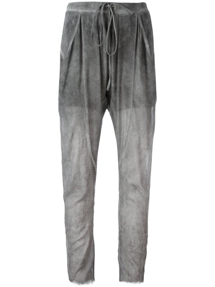 Lost & Found Ria Dunn Tapered Drawstring Trousers, Women's, Size: Medium, Grey, Silk/spandex/elastane