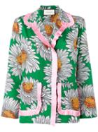 Gucci - Floral Print Pyjama Top - Women - Silk - 42, Green, Silk