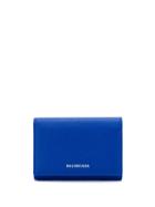 Balenciaga Printed Logo Mini Wallet - Blue