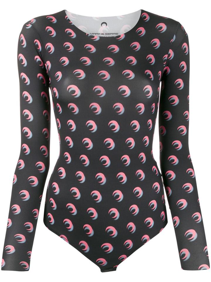 Marine Serre Moon Print Bodie - Black