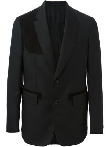 Cerruti 1881 Paris Shoulder Patch Blazer, Men's, Size: 50, Black, Viscose/mohair/wool