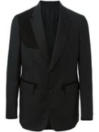 Cerruti 1881 Paris Shoulder Patch Blazer, Men's, Size: 50, Black, Viscose/mohair/wool