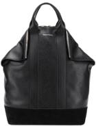 Alexander Mcqueen Foldover Side Detail Bag - Black