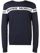 Frankie Morello Logo Stripe Jumper - Blue