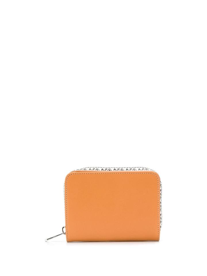 A.p.c. Branded Bi-fold Wallet - Neutrals