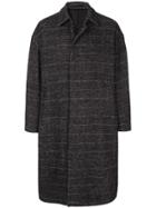 Kazuyuki Kumagai Checked Single-breasted Coat - Black