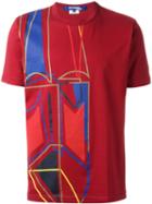 Junya Watanabe Comme Des Garçons Man Abstract Print T-shirt, Men's, Size: L, Red, Cotton