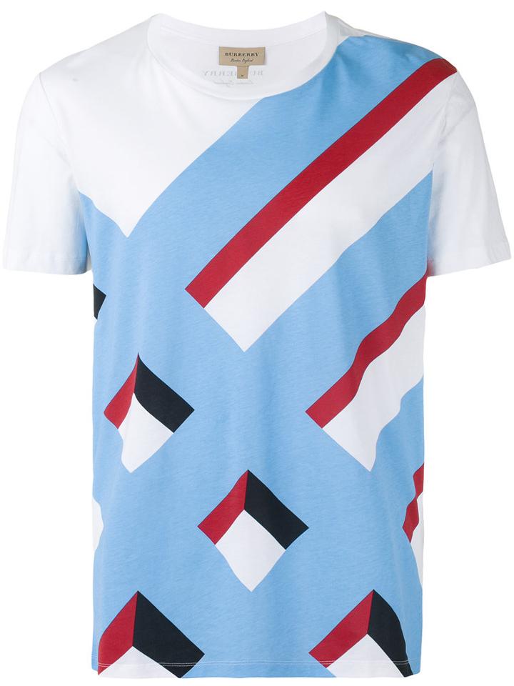 Burberry Printed T-shirt, Men's, Size: Small, White, Cotton
