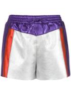 Nk Leather Shorts - Pink & Purple