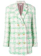 Thom Browne Light Pink Tweed Sack Jacket - White