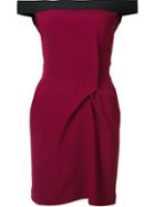Roland Mouret Off-the-shoulder Mini Dress, Women's, Size: 6, Pink/purple, Viscose