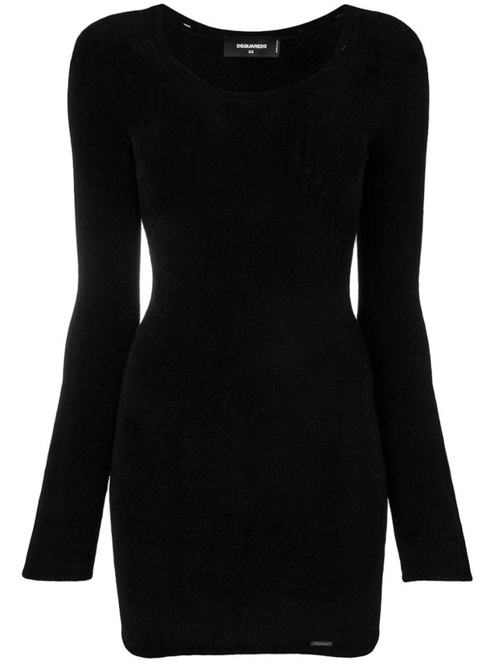 Dsquared2 Pointelle Knit Dress - Black
