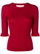 Red Valentino Cropped Sleeves Jumper
