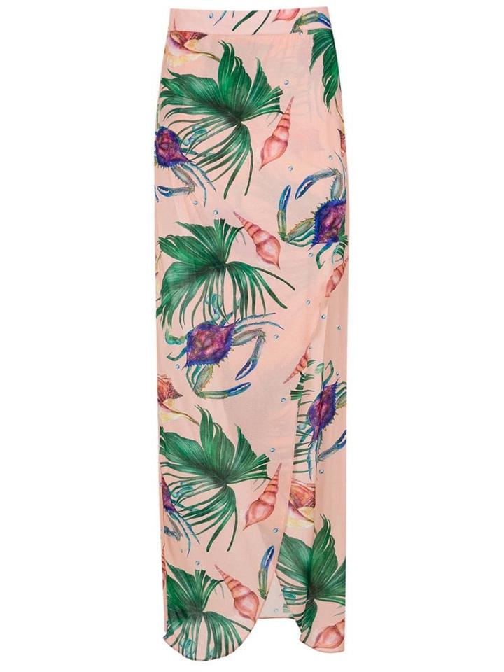 Brigitte Printed Maxi Skirt - Pink