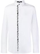 Karl Lagerfeld Logo Placket Poplin Shirt - White