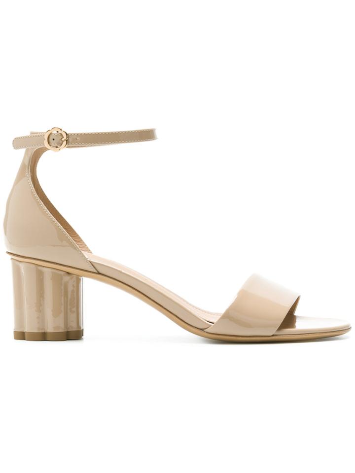 Salvatore Ferragamo Flower Heel Sandals - Nude & Neutrals