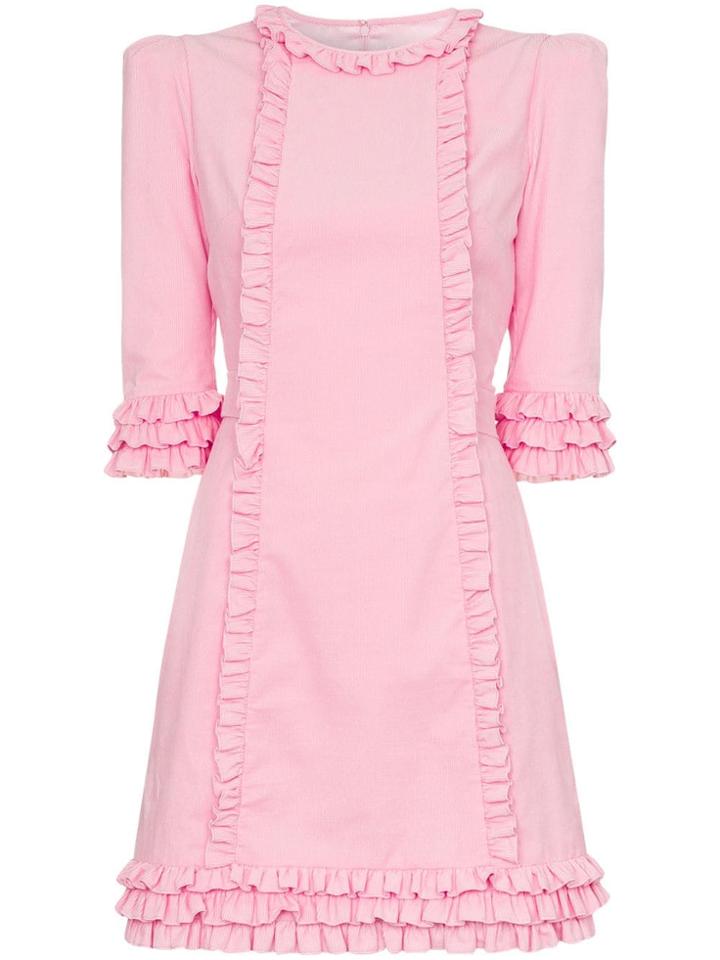 The Vampire's Wife Kate Corduroy Mini Dress - Pink