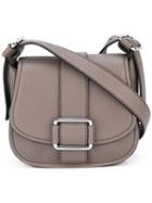 Michael Michael Kors Maxine Saddle Crossbody Bag, Women's, Grey, Calf Leather