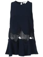 Jonathan Simkhai Flared Cut-off Detailing Blouse