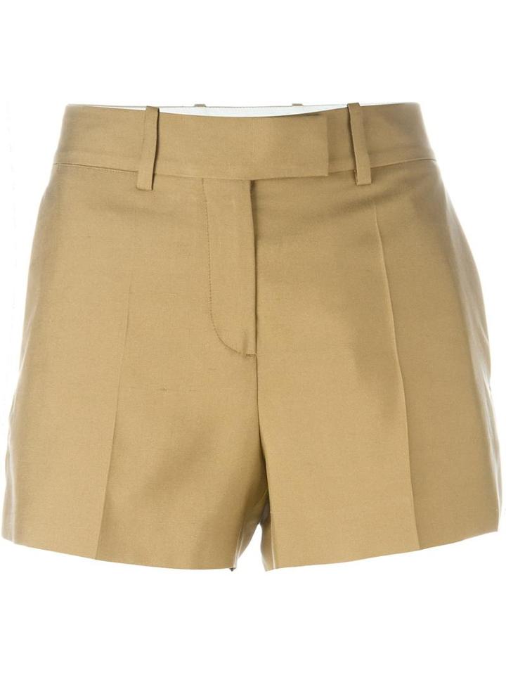 Maison Margiela - Tailored Shorts - Women - Silk/cotton - 42, Nude/neutrals, Silk/cotton