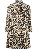 Marc By Marc Jacobs Leopard Print Coat, Women's, Size: Small, Nude/neutrals, Cotton