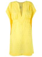Blue Man Textured Beach Dress, Women's, Size: P, Yellow/orange, Polyester