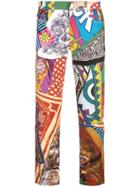 Moschino Multi-print Straight Leg Jeans - Multicolour