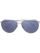 Linda Farrow '426 C2' Sunglasses, Adult Unisex, Grey, Gold Plated Titanium