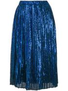 Nº21 Pleated Sequin Embellished Shirt - Blue