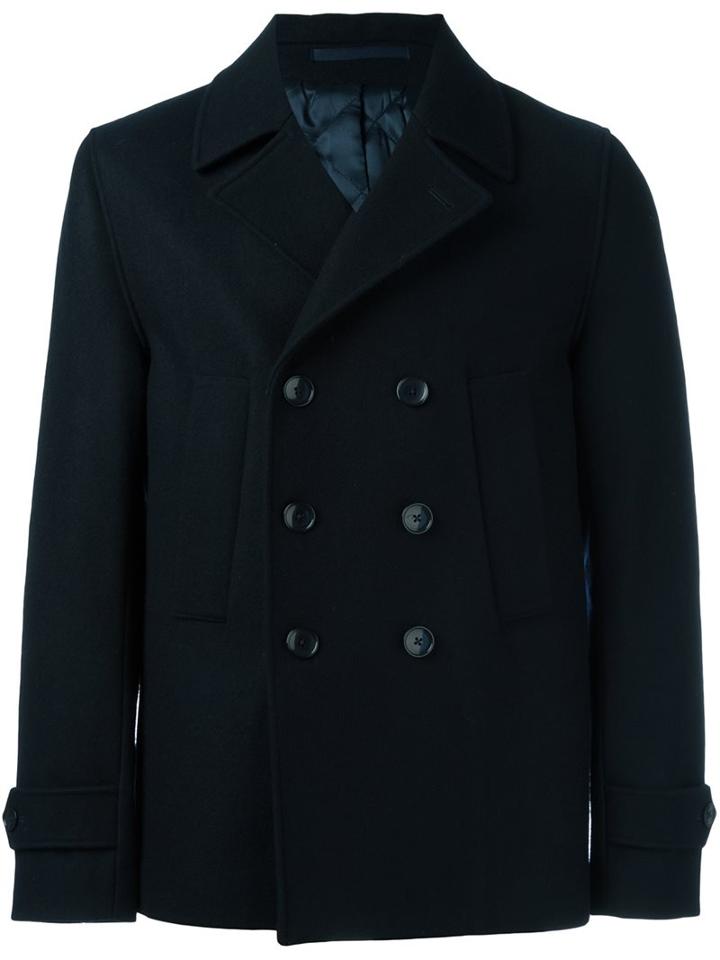 Officine Generale 'new' Peacoat, Men's, Size: 50, Blue, Viscose/wool