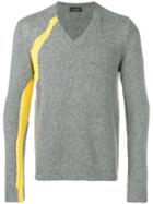 Roberto Collina Side Stripe Sweater - Grey