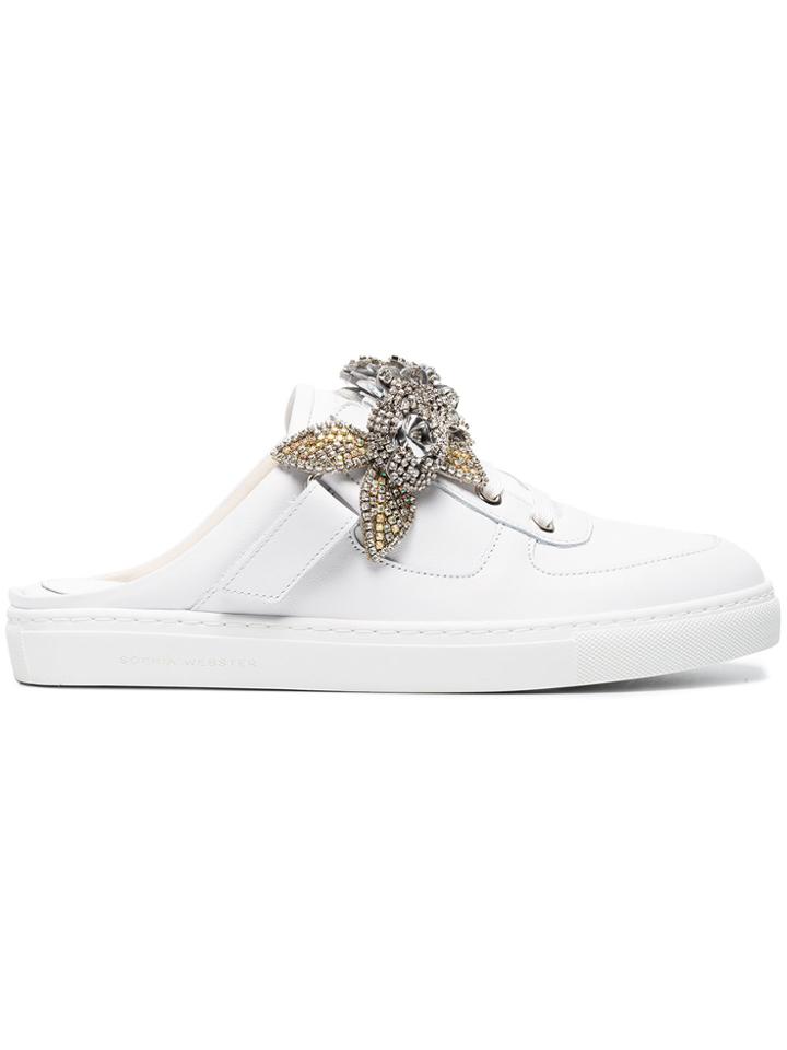 Sophia Webster Crystal Embellished Lilico Sneakers - White