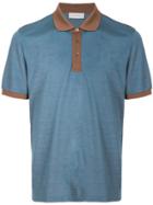 Cerruti 1881 Contrast Detail Polo Shirt - Blue