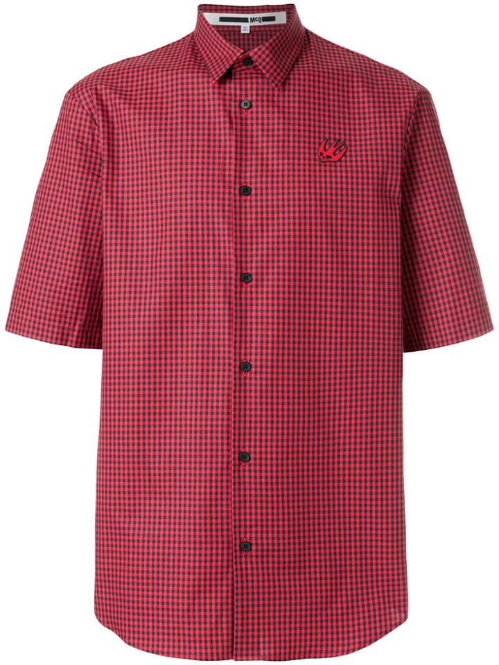 Mcq Alexander Mcqueen Gingham Short Sleeve Shirt - Red