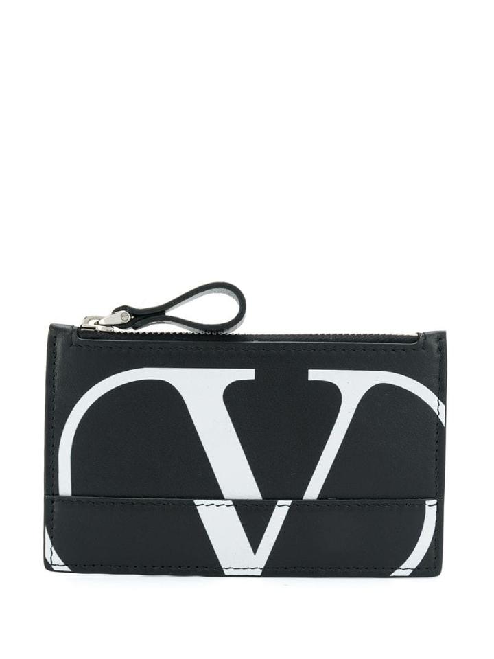 Valentino Valentino Garavani Vlogo Print Wallet - Black