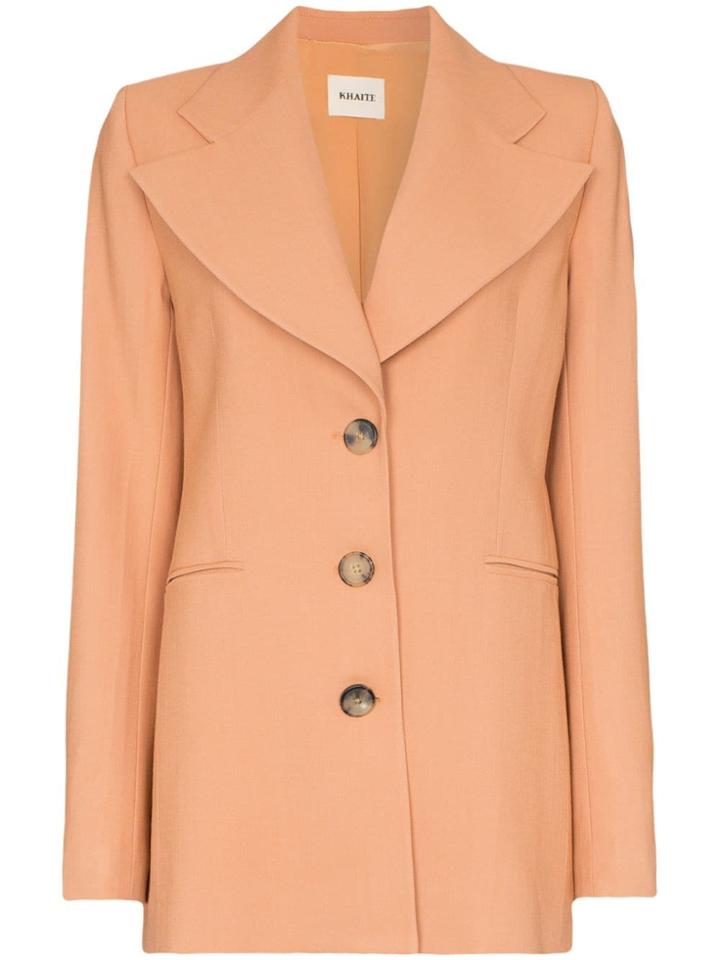 Khaite Mckenna Stretch Twill Blazer - Orange